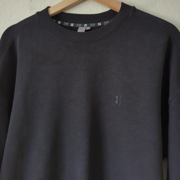 Sweaty Betty Womens Long Sleeve Black Crewneck Sweatshirt Oversize Top Small EUC - Picture 5 of 7